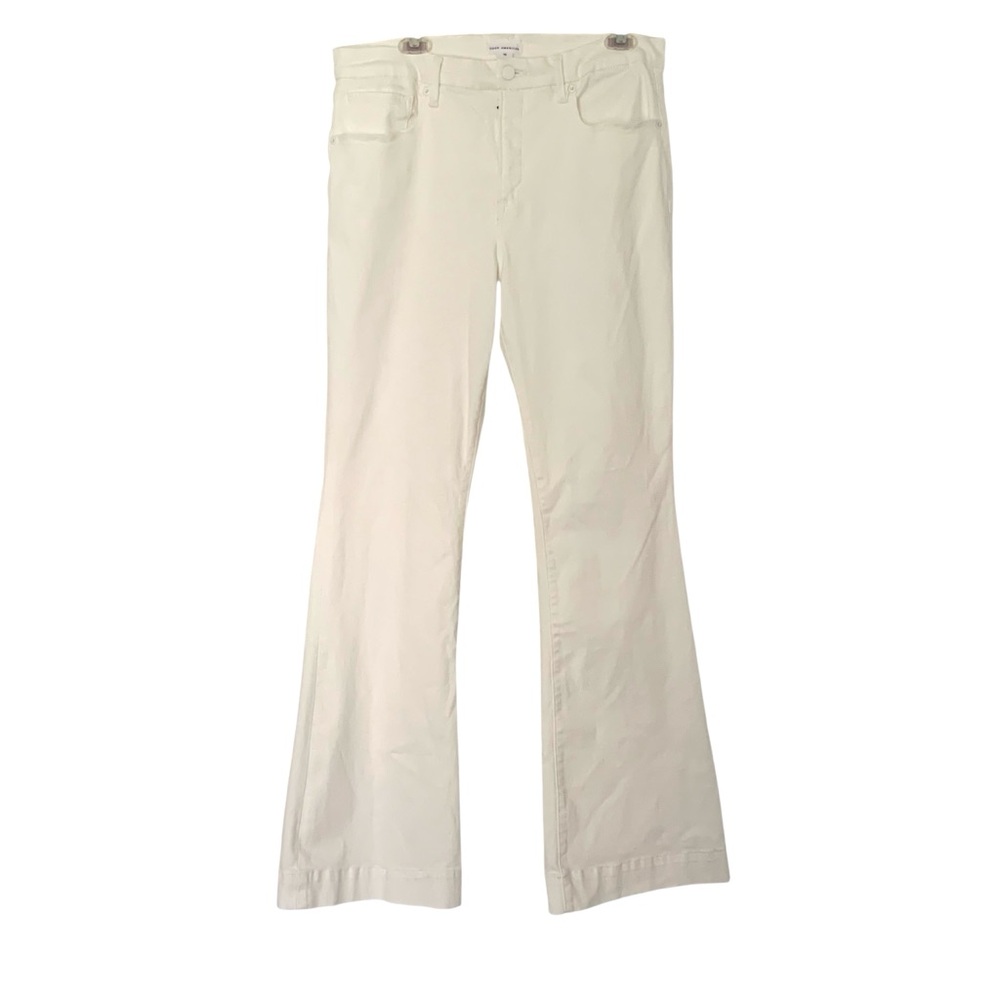 Good American Women’s Size 15 Off White Flare Leg Denim Jeans Casual Trendy